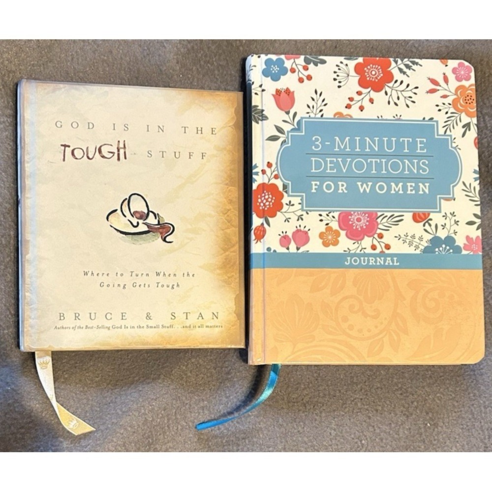 God Is in the Tough Stuff 3-minute Devotions For women Journal God Jesus Lot 2